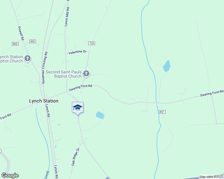 map of restaurants, bars, coffee shops, grocery stores, and more near 1076 Dearing Ford Road in Altavista