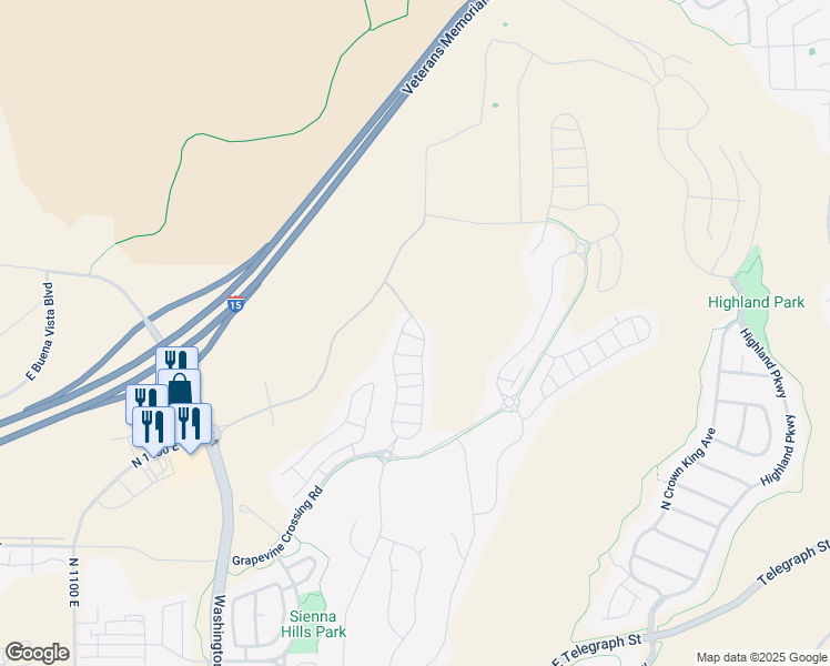 map of restaurants, bars, coffee shops, grocery stores, and more near 1917 East Respite Lane in Washington