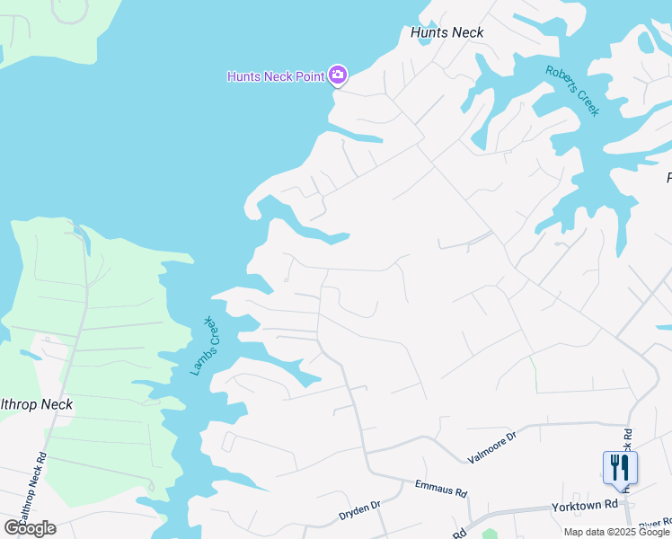 map of restaurants, bars, coffee shops, grocery stores, and more near 20 Ferguson Street in Poquoson