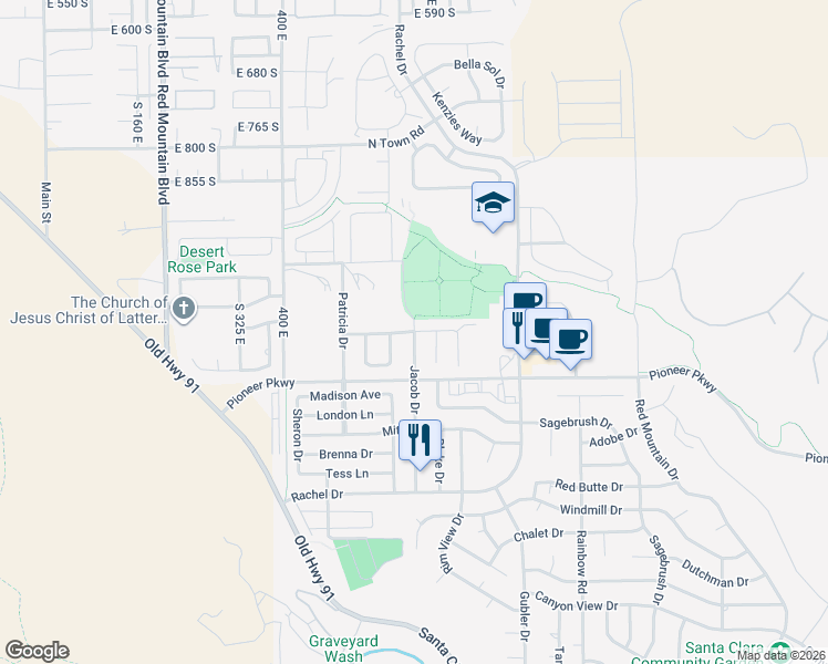 map of restaurants, bars, coffee shops, grocery stores, and more near 3761 Nicholas Drive in Santa Clara