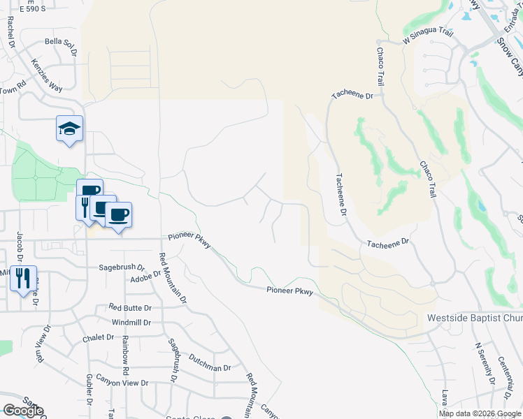 map of restaurants, bars, coffee shops, grocery stores, and more near 2427 Phil Smith Court in Santa Clara