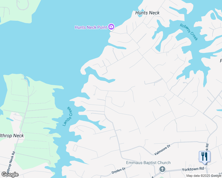 map of restaurants, bars, coffee shops, grocery stores, and more near 20 Ferguson Street in Poquoson
