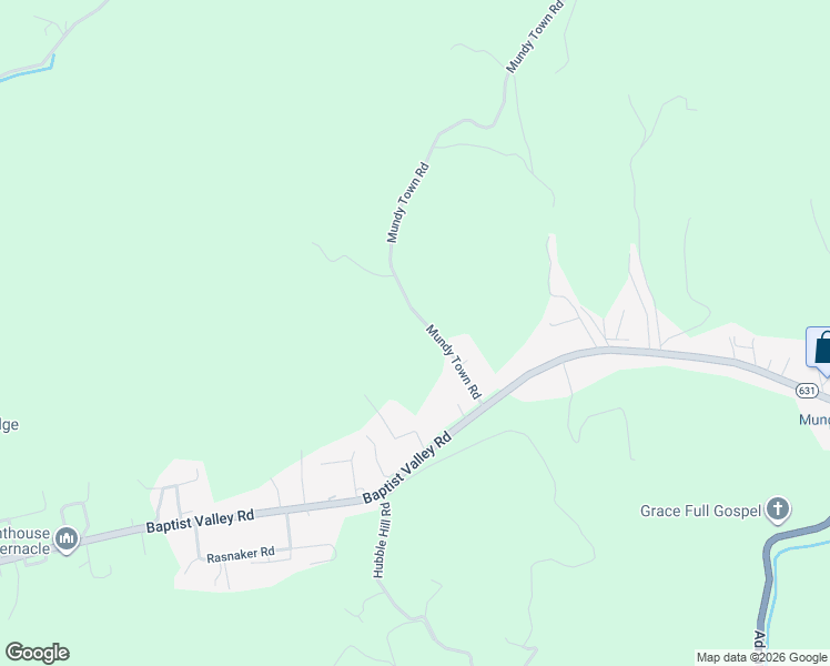 map of restaurants, bars, coffee shops, grocery stores, and more near 287 Mundy Town Road in Tazewell County