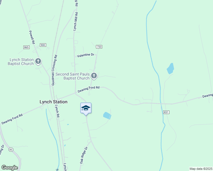 map of restaurants, bars, coffee shops, grocery stores, and more near 952 Dearing Ford Road in Altavista