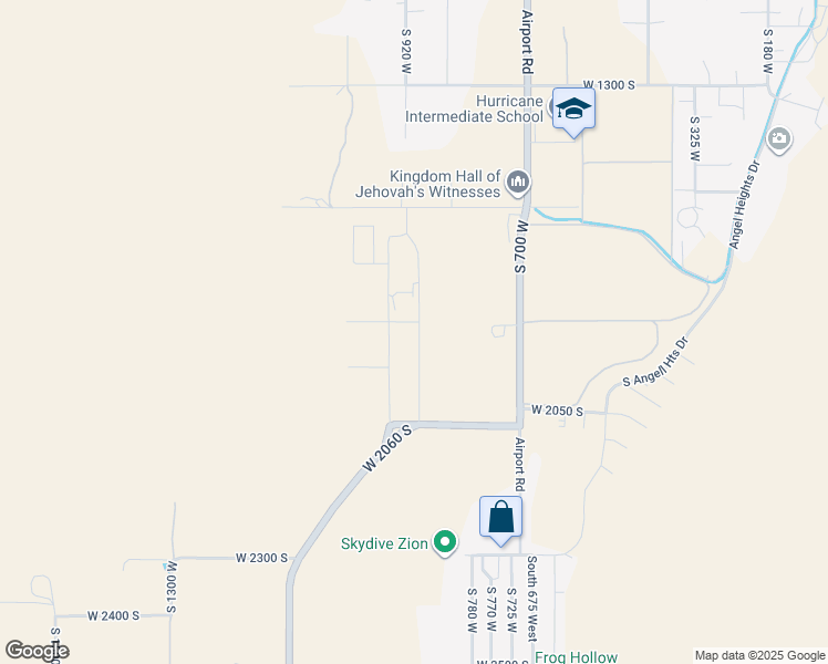 map of restaurants, bars, coffee shops, grocery stores, and more near 1816 South 920 West in Hurricane