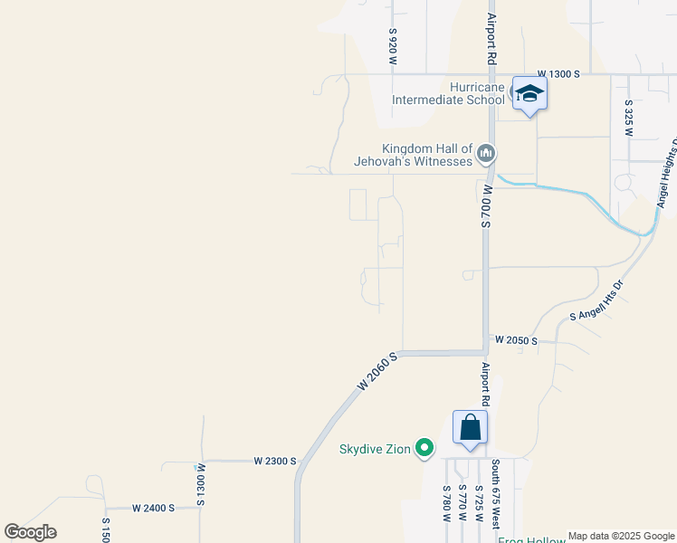 map of restaurants, bars, coffee shops, grocery stores, and more near 1800 South 990 West in Hurricane