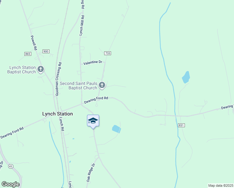 map of restaurants, bars, coffee shops, grocery stores, and more near 952 Dearing Ford Road in Altavista