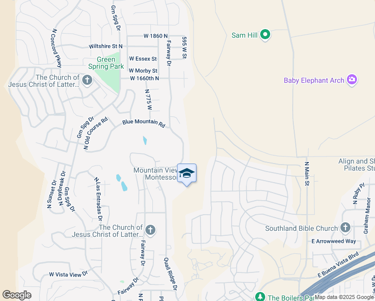 map of restaurants, bars, coffee shops, grocery stores, and more near 1288 Fairway Drive in Washington