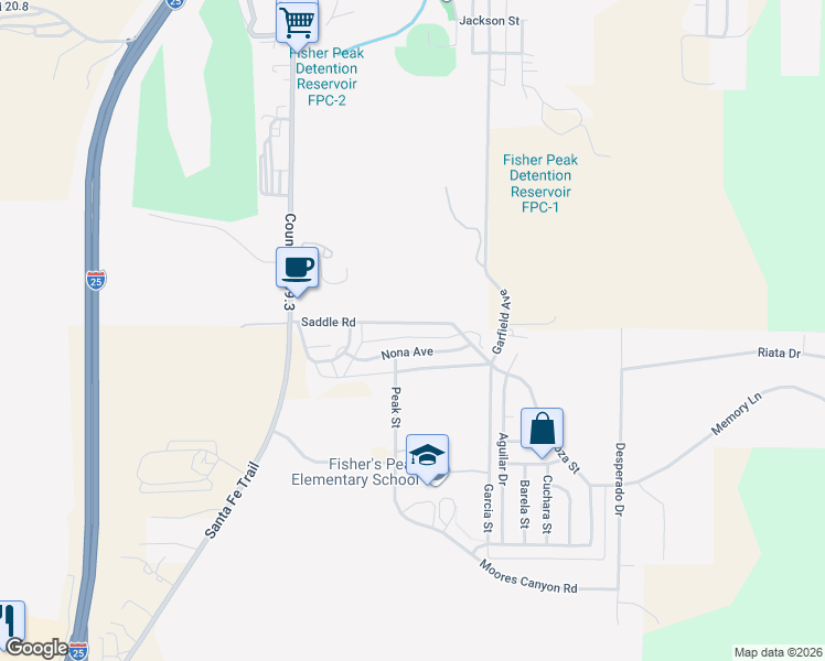map of restaurants, bars, coffee shops, grocery stores, and more near 200-498 Saddle Rd in Trinidad