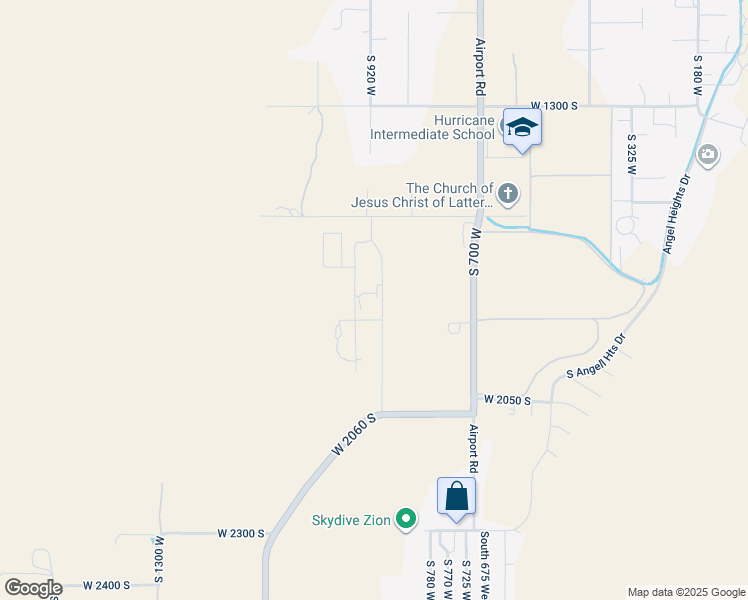 map of restaurants, bars, coffee shops, grocery stores, and more near 1762 South 920 West in Hurricane