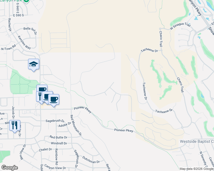 map of restaurants, bars, coffee shops, grocery stores, and more near 2415 South Village Drive in Santa Clara