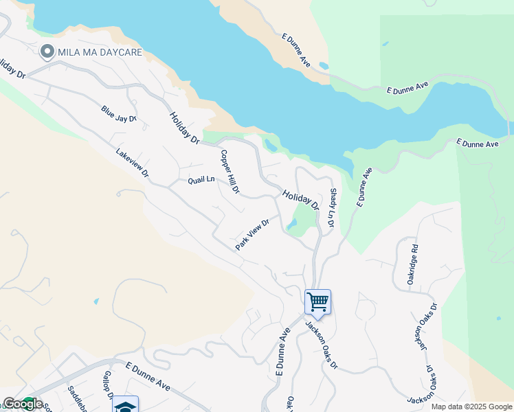 map of restaurants, bars, coffee shops, grocery stores, and more near 17121 Park View Drive in Morgan Hill
