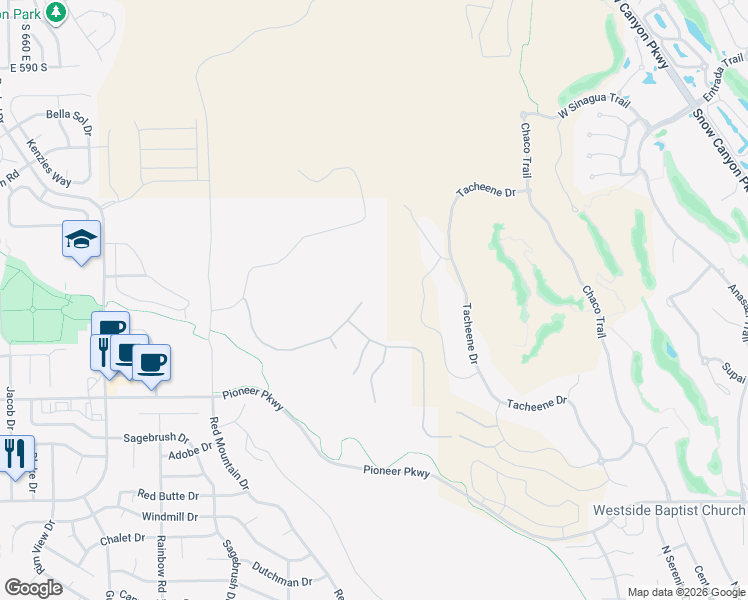 map of restaurants, bars, coffee shops, grocery stores, and more near 2447 South Village Drive in Santa Clara