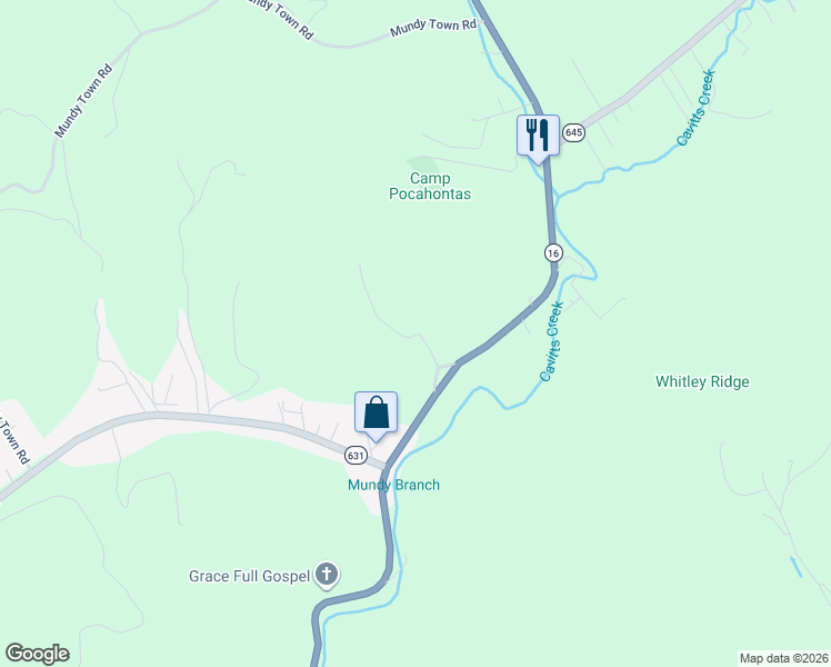 map of restaurants, bars, coffee shops, grocery stores, and more near Waushopper Road in Tazewell County