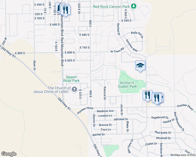 map of restaurants, bars, coffee shops, grocery stores, and more near 3941 Bella Vista Drive in Santa Clara