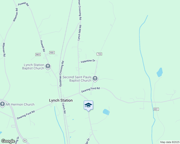 map of restaurants, bars, coffee shops, grocery stores, and more near 122 Leewood Road in Lynch Station