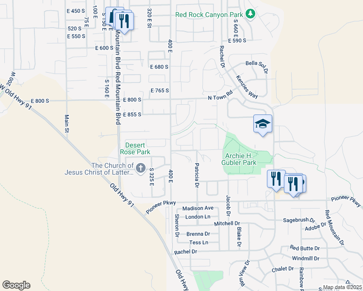 map of restaurants, bars, coffee shops, grocery stores, and more near 3961 Bella Vista Drive in Santa Clara