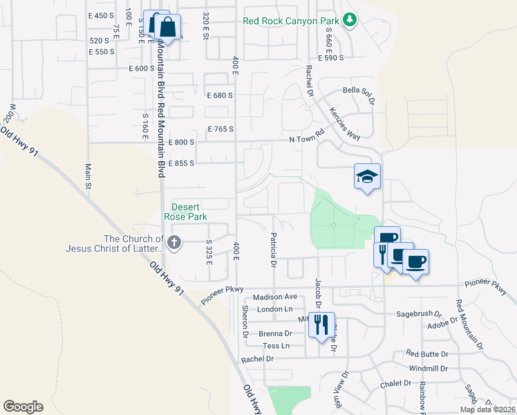 map of restaurants, bars, coffee shops, grocery stores, and more near 3963 Bella Vista Drive in Santa Clara
