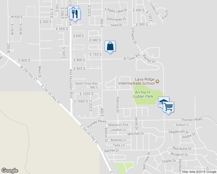 map of restaurants, bars, coffee shops, grocery stores, and more near 4301 Bella Vista Drive in Santa Clara