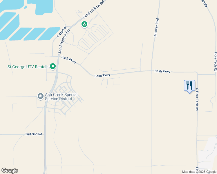 map of restaurants, bars, coffee shops, grocery stores, and more near 1589 South 4000 West in Hurricane