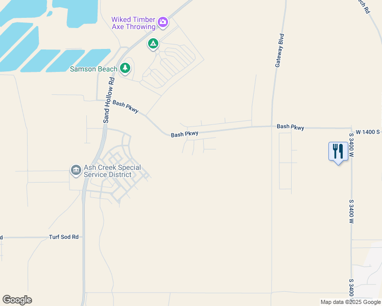 map of restaurants, bars, coffee shops, grocery stores, and more near 1588 South 4000 West in Hurricane