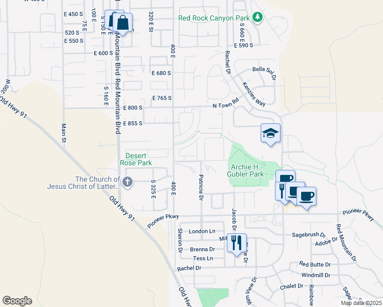 map of restaurants, bars, coffee shops, grocery stores, and more near 3913 Bella Vista Drive in Santa Clara