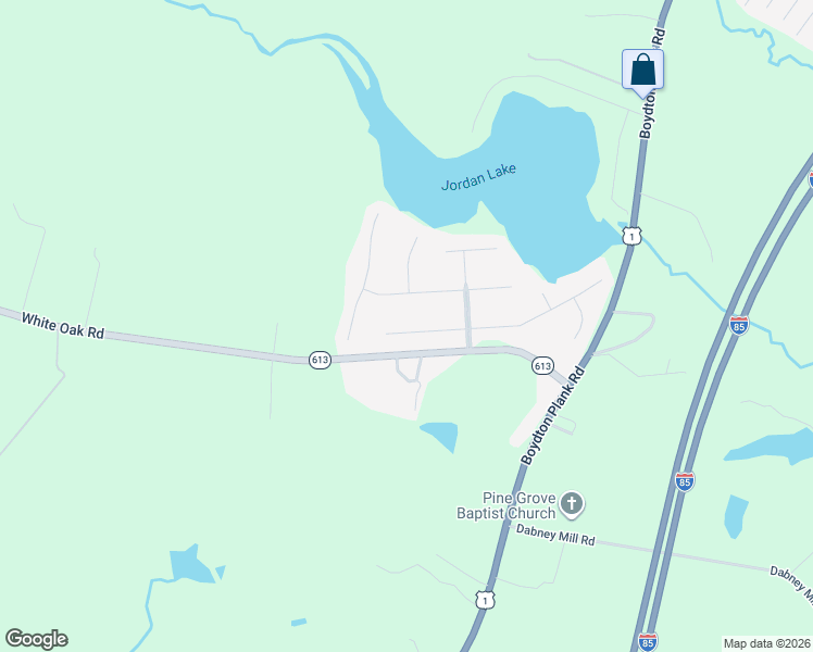 map of restaurants, bars, coffee shops, grocery stores, and more near 22030 Lake Jordan Drive in Petersburg