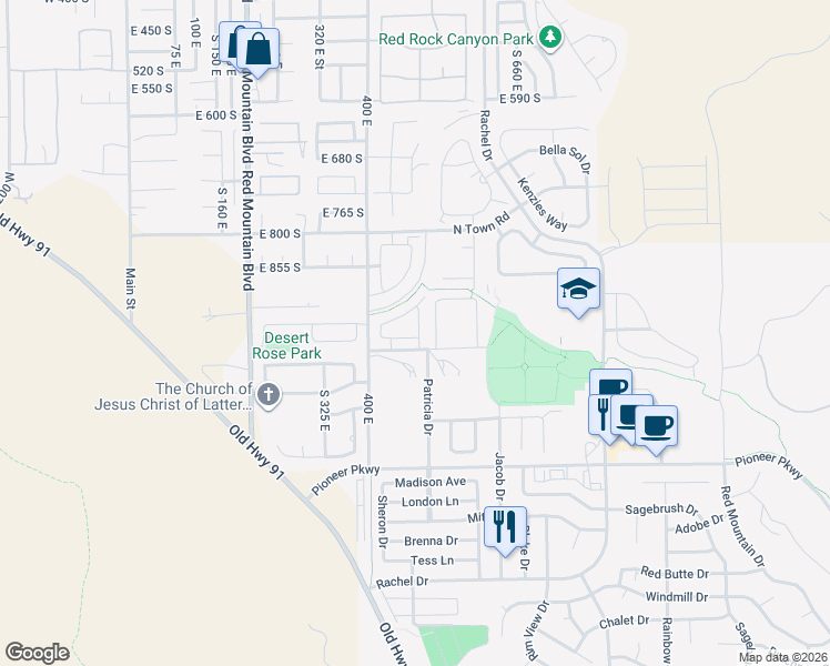 map of restaurants, bars, coffee shops, grocery stores, and more near 3910 Bella Vista Drive in Santa Clara