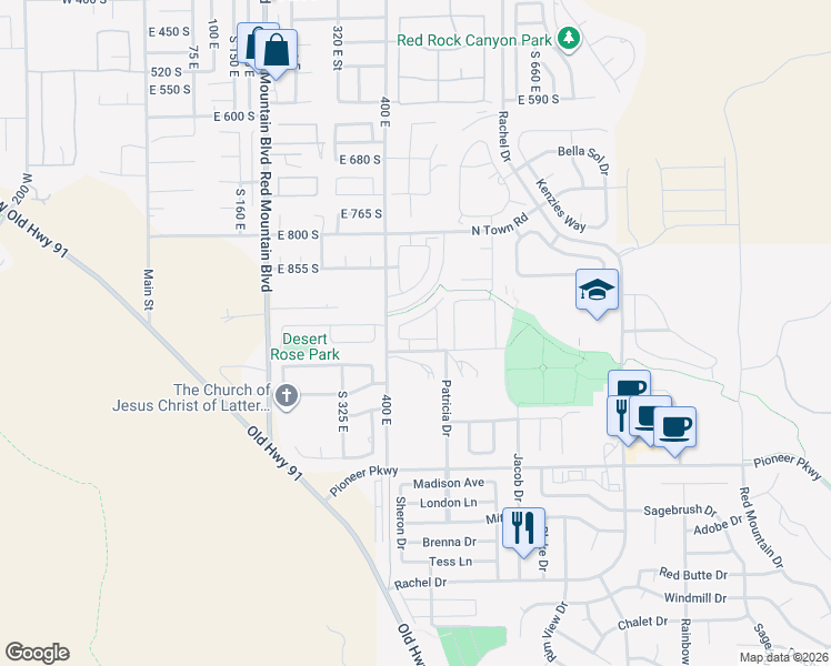 map of restaurants, bars, coffee shops, grocery stores, and more near 3913 Bella Vista Drive in Santa Clara