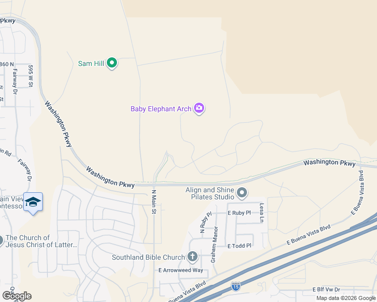 map of restaurants, bars, coffee shops, grocery stores, and more near 1413 North Altozano Road in Washington