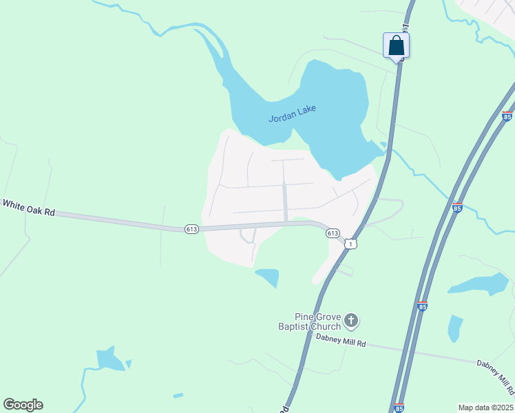 map of restaurants, bars, coffee shops, grocery stores, and more near 22050 Lake Jordan Drive in Petersburg