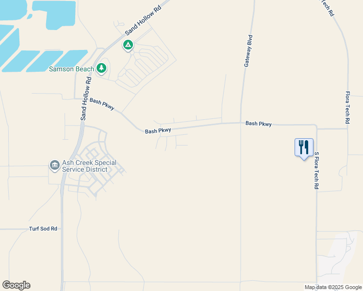 map of restaurants, bars, coffee shops, grocery stores, and more near West 1570 South in Hurricane