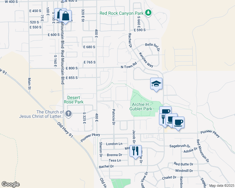 map of restaurants, bars, coffee shops, grocery stores, and more near 2520 Blackhawk Drive in Santa Clara