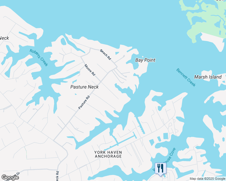 map of restaurants, bars, coffee shops, grocery stores, and more near 8 Henleys Way in Poquoson
