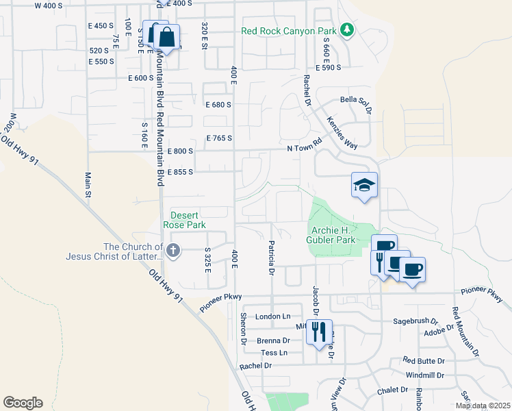 map of restaurants, bars, coffee shops, grocery stores, and more near 4263 Bella Vista Drive in Santa Clara
