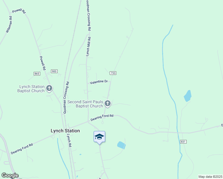 map of restaurants, bars, coffee shops, grocery stores, and more near 211 Leewood Road in Lynch Station