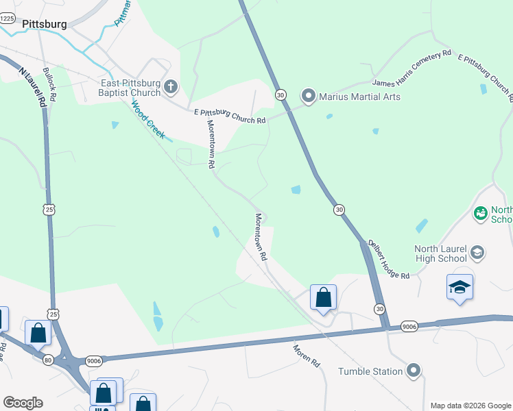 map of restaurants, bars, coffee shops, grocery stores, and more near 616 Morentown Road East in London