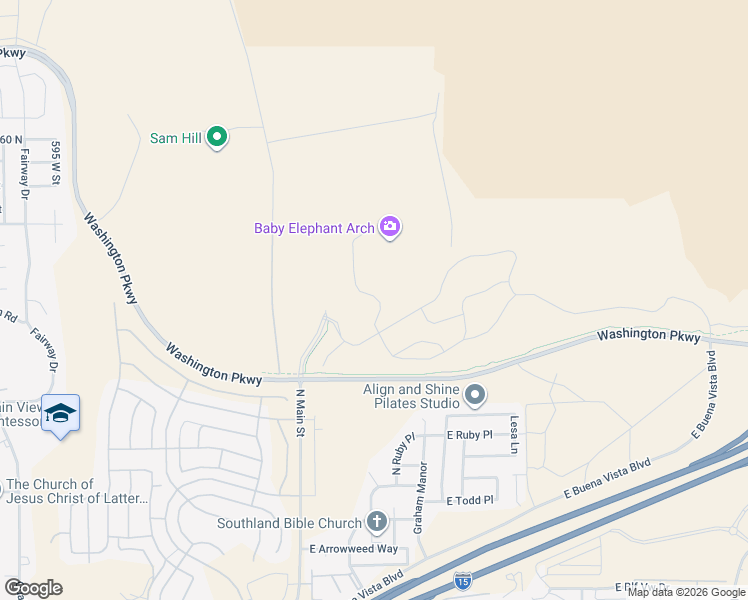 map of restaurants, bars, coffee shops, grocery stores, and more near 1413 North Altozano Road in Washington