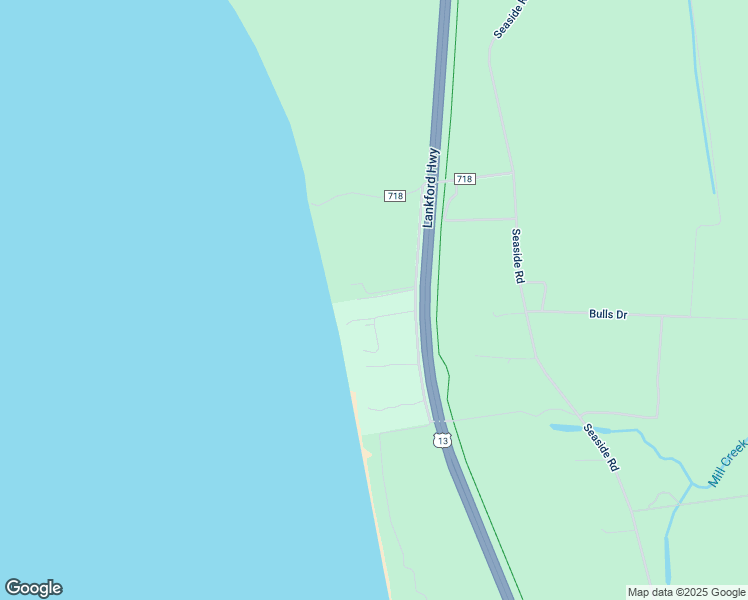 map of restaurants, bars, coffee shops, grocery stores, and more near Bluff Lane in Northampton County