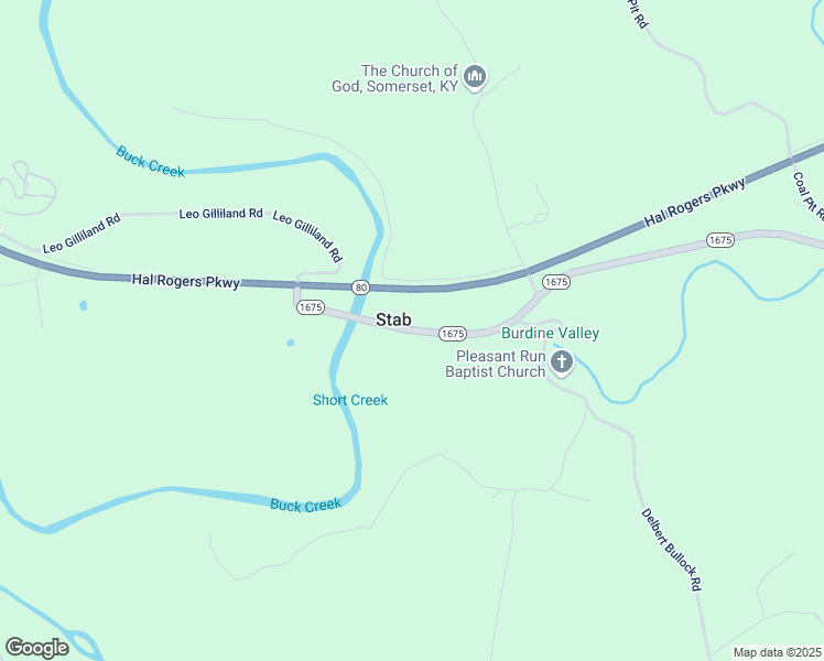 map of restaurants, bars, coffee shops, grocery stores, and more near Stab Road in Pulaski County