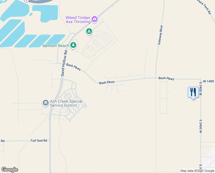 map of restaurants, bars, coffee shops, grocery stores, and more near South 4040 West in Hurricane