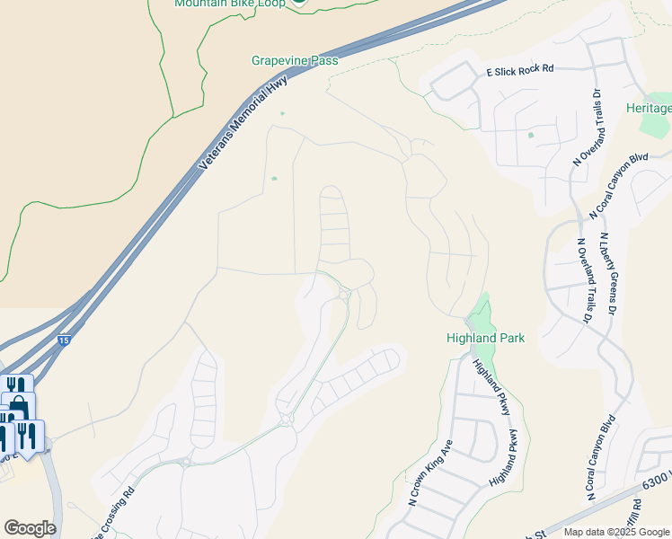 map of restaurants, bars, coffee shops, grocery stores, and more near 2284 Arena Roja Dr in Washington