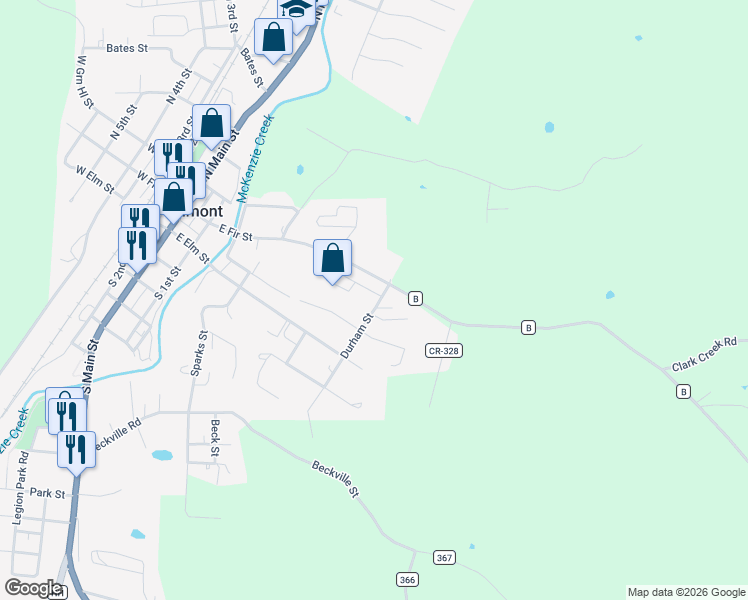 map of restaurants, bars, coffee shops, grocery stores, and more near 641 Big Ben Boulevard in Piedmont