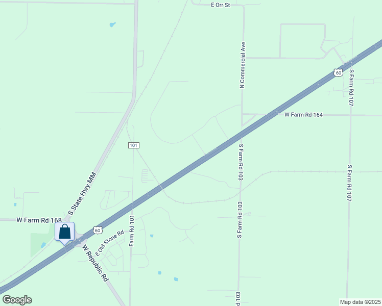 map of restaurants, bars, coffee shops, grocery stores, and more near 6411 U.S. 60 in Republic