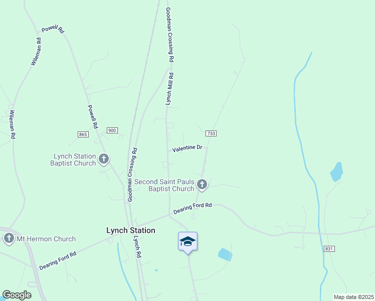map of restaurants, bars, coffee shops, grocery stores, and more near 94 Valentine Drive in Lynch Station