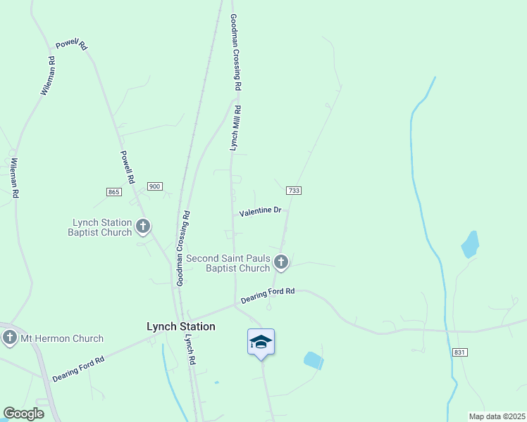 map of restaurants, bars, coffee shops, grocery stores, and more near 94 Valentine Drive in Lynch Station
