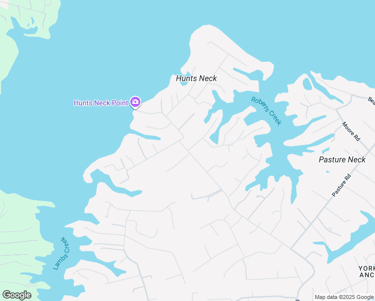 map of restaurants, bars, coffee shops, grocery stores, and more near 246 Hunts Neck Road in Poquoson