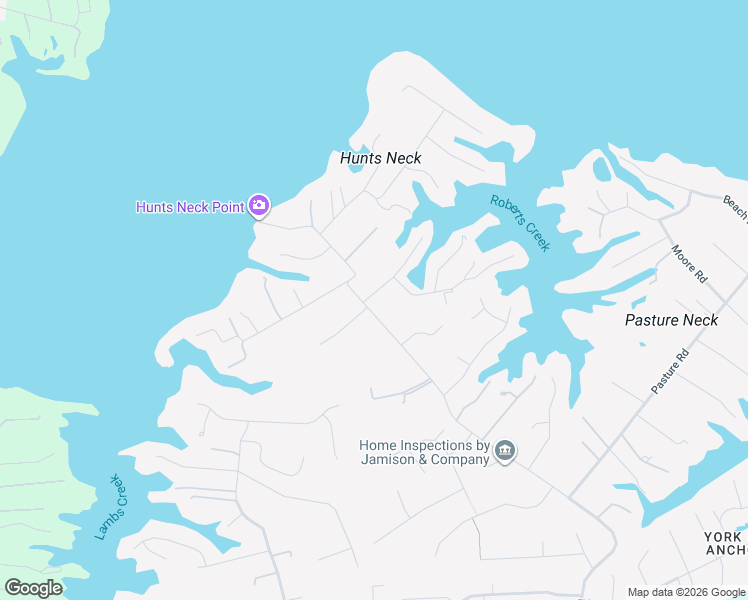 map of restaurants, bars, coffee shops, grocery stores, and more near 244 Hunts Neck Road in Poquoson