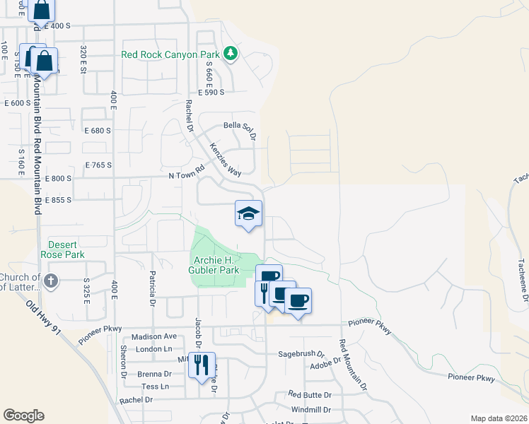 map of restaurants, bars, coffee shops, grocery stores, and more near 2423 Rachel Drive in Santa Clara