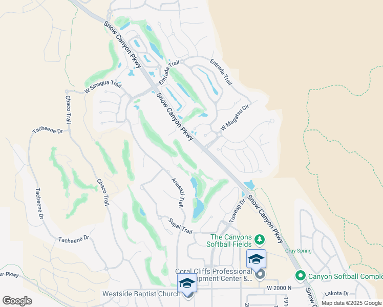 map of restaurants, bars, coffee shops, grocery stores, and more near in St. George